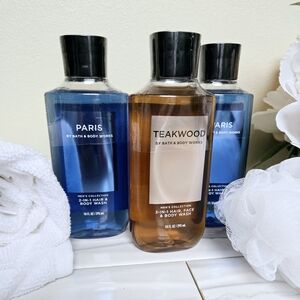 Bath & Body Works Paris and Teakwood Body Wash Set Nwt